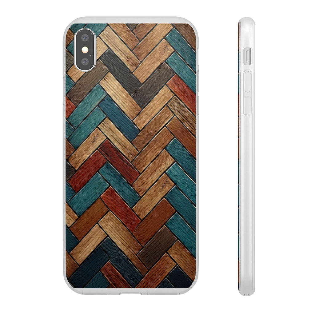 Herringbone Wood Pattern Flexi Phone Case