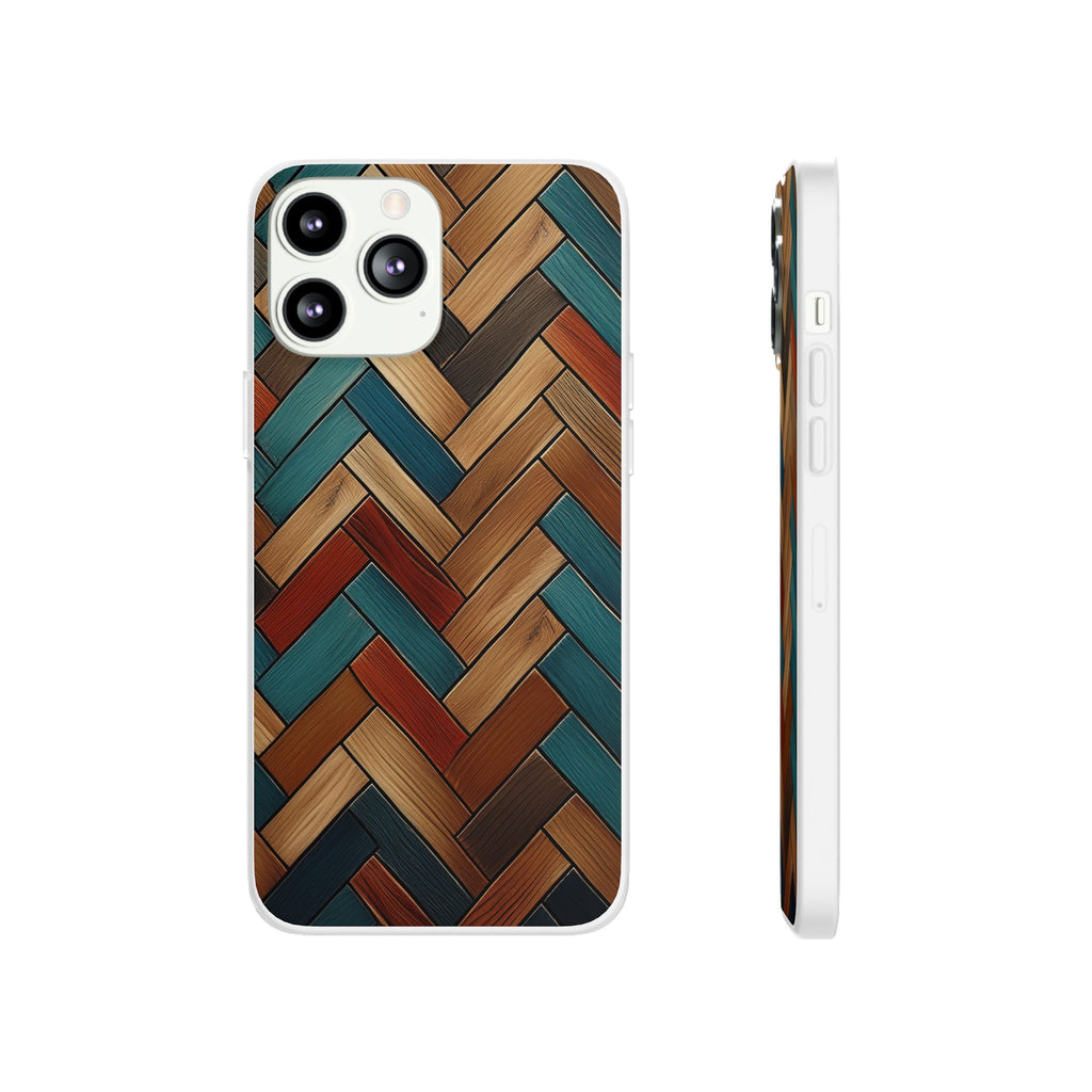 Herringbone Wood Pattern Flexi Phone Case