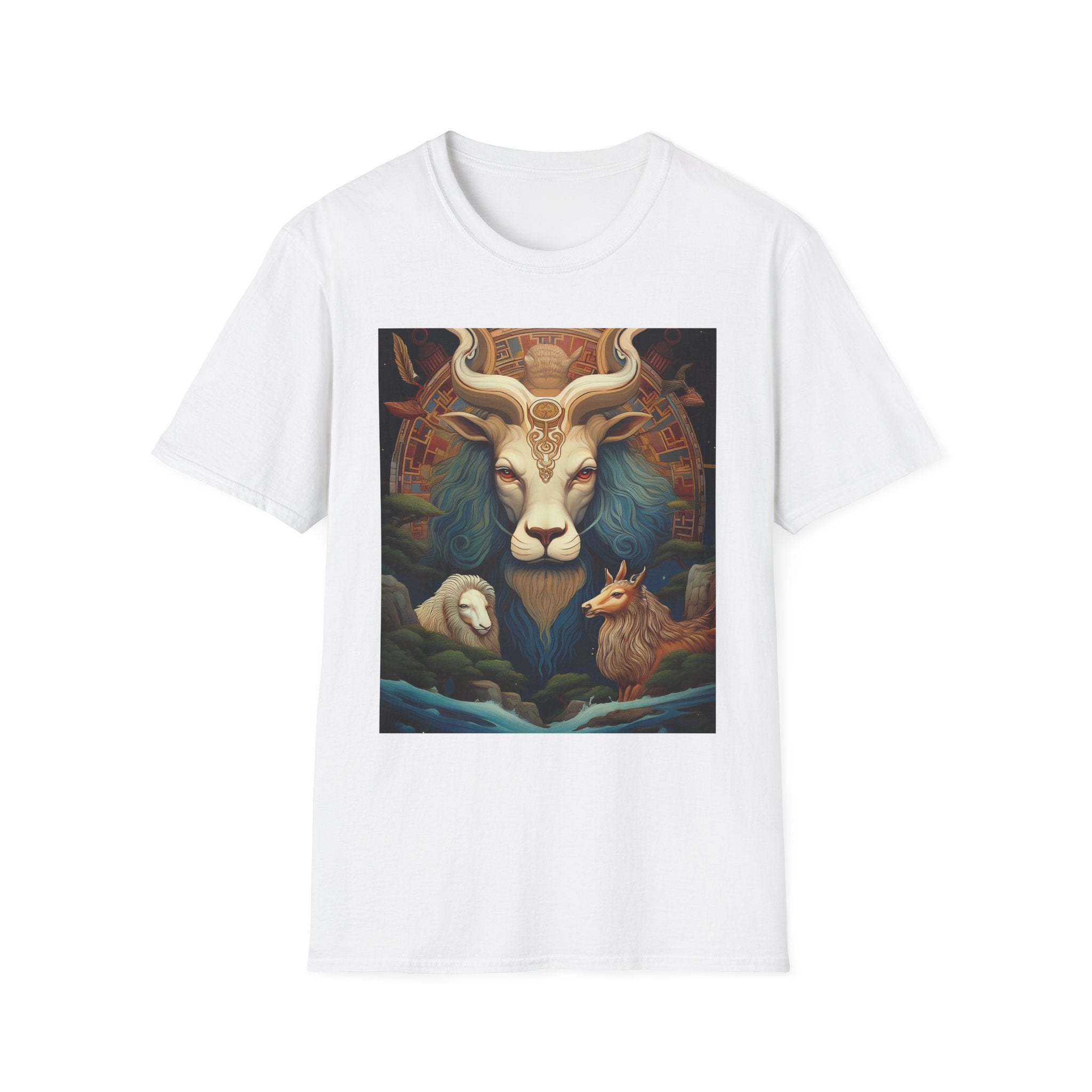 Mythic Beast T-Shirt — Vintage Lion, Ram & Fox Art Tee