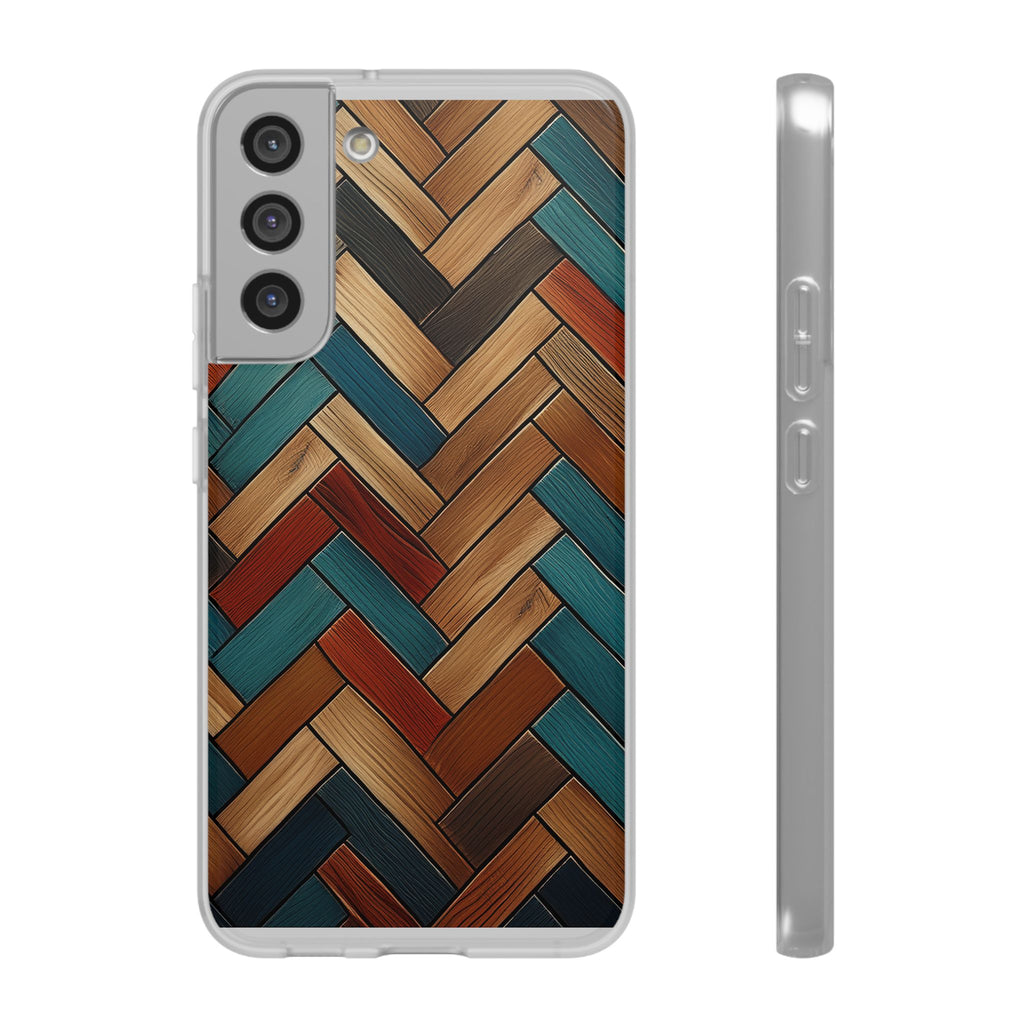Herringbone Wood Pattern Flexi Phone Case