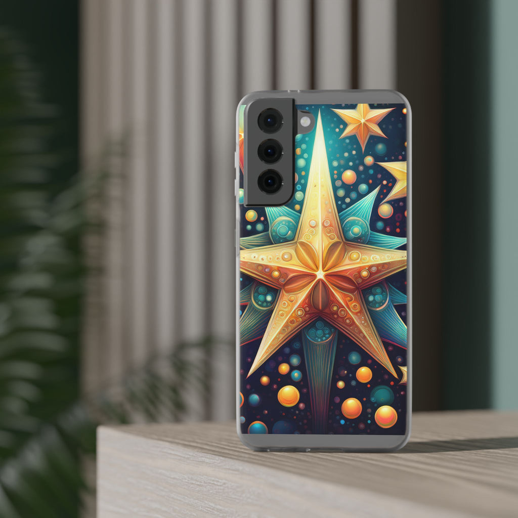 Starburst Galaxy Phone Case — Colorful Cosmic Star Design Flexible Case