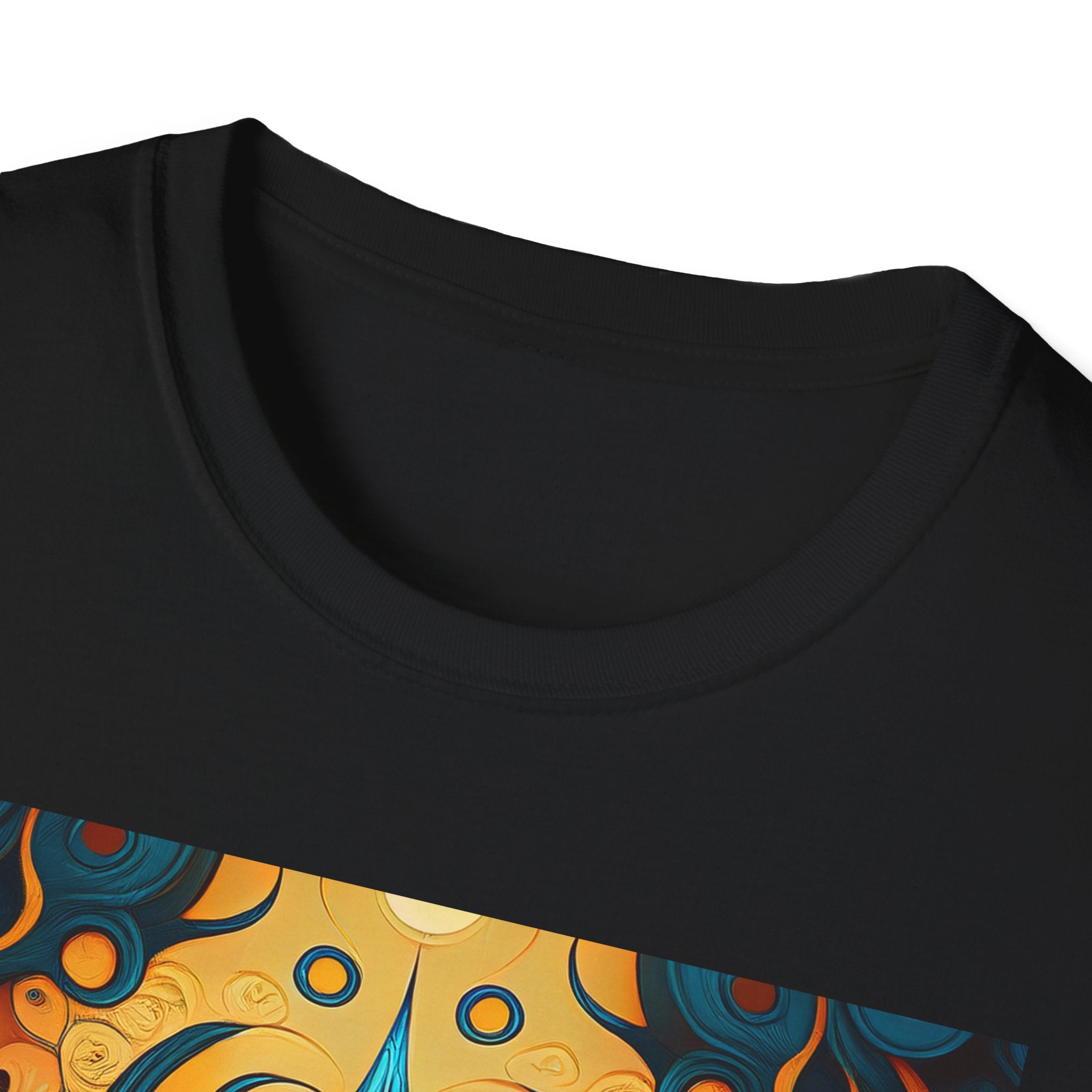 Psychedelic Abstract Mask T-Shirt — Vibrant Tribal Floral Art Tee