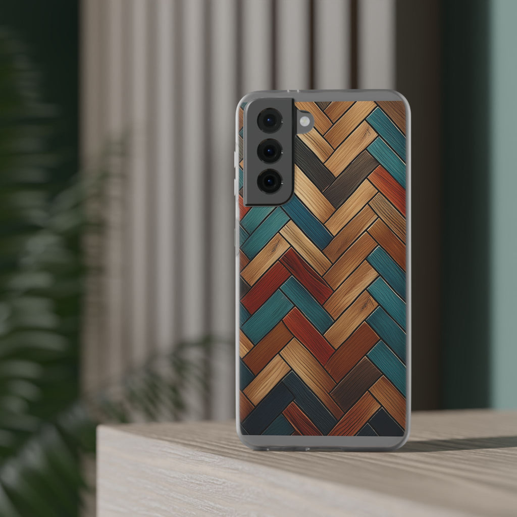 Herringbone Wood Pattern Flexi Phone Case