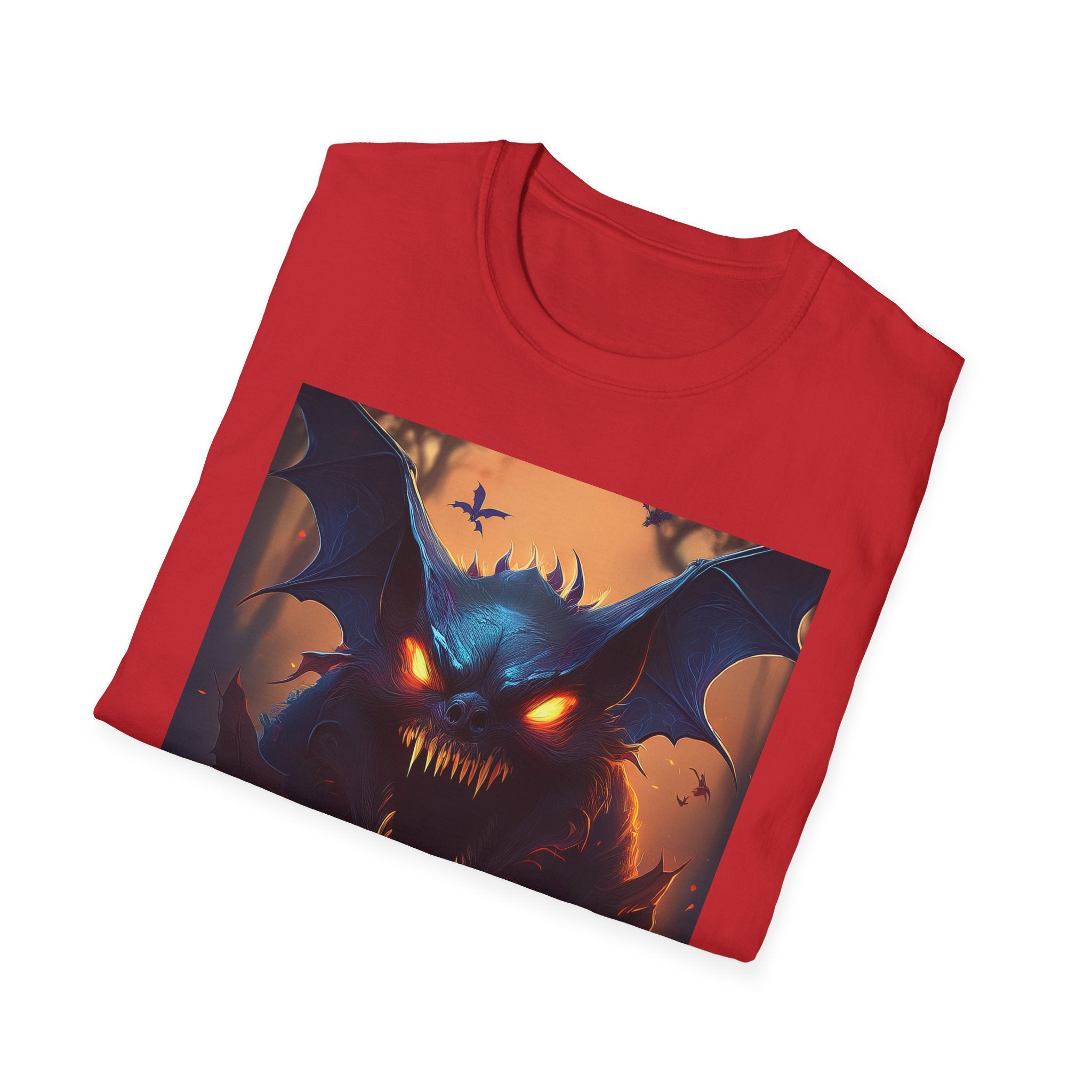 Halloween Demon Bat T-Shirt — Spooky Glowing Monster Tee