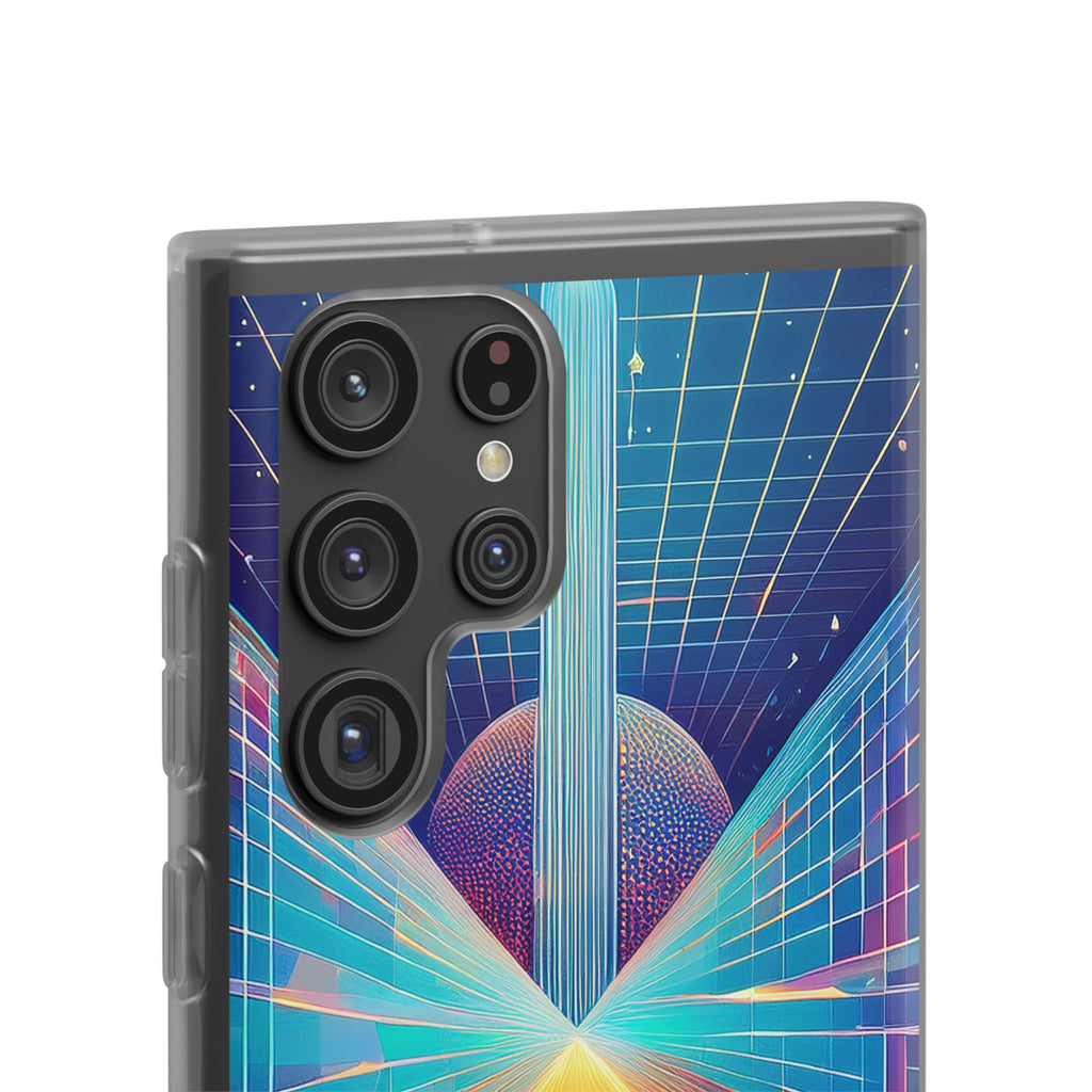 Retro Wave Phone Case — Neon Grid Sci‑Fi iPhone Cover