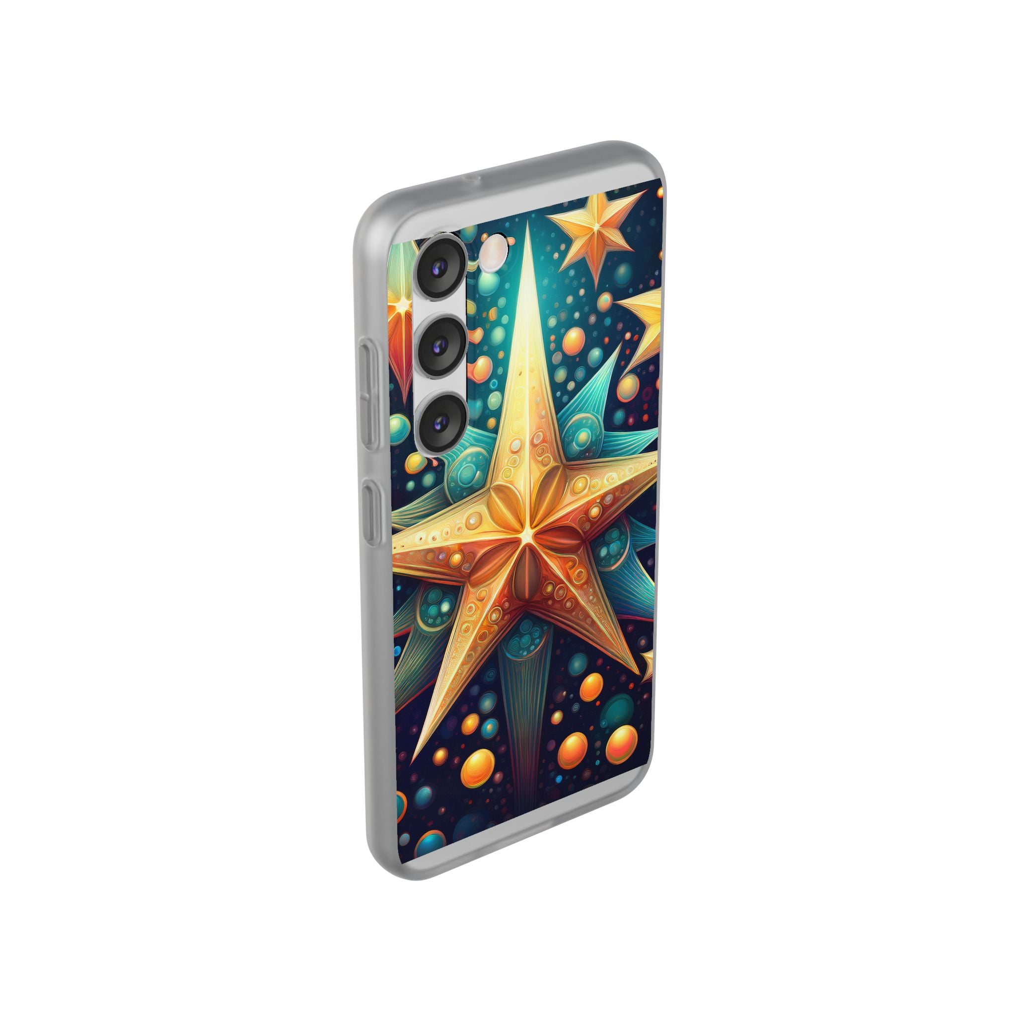 Starburst Galaxy Phone Case — Colorful Cosmic Star Design Flexible Case