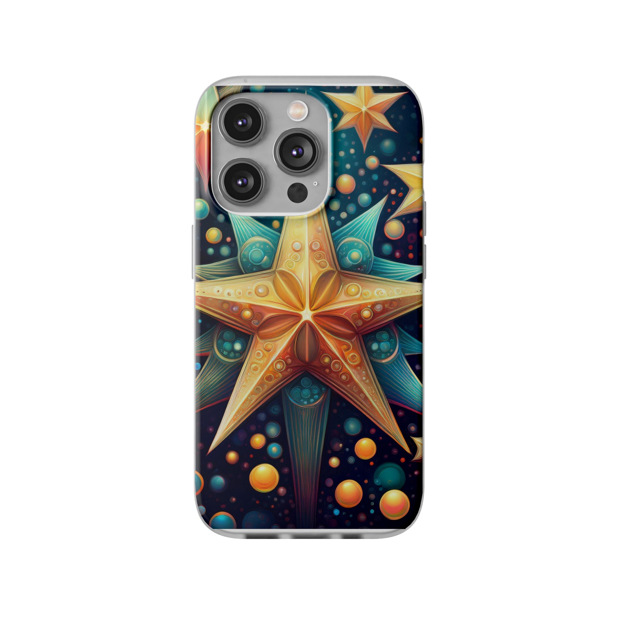 Starburst Galaxy Phone Case — Colorful Cosmic Star Design Flexible Case