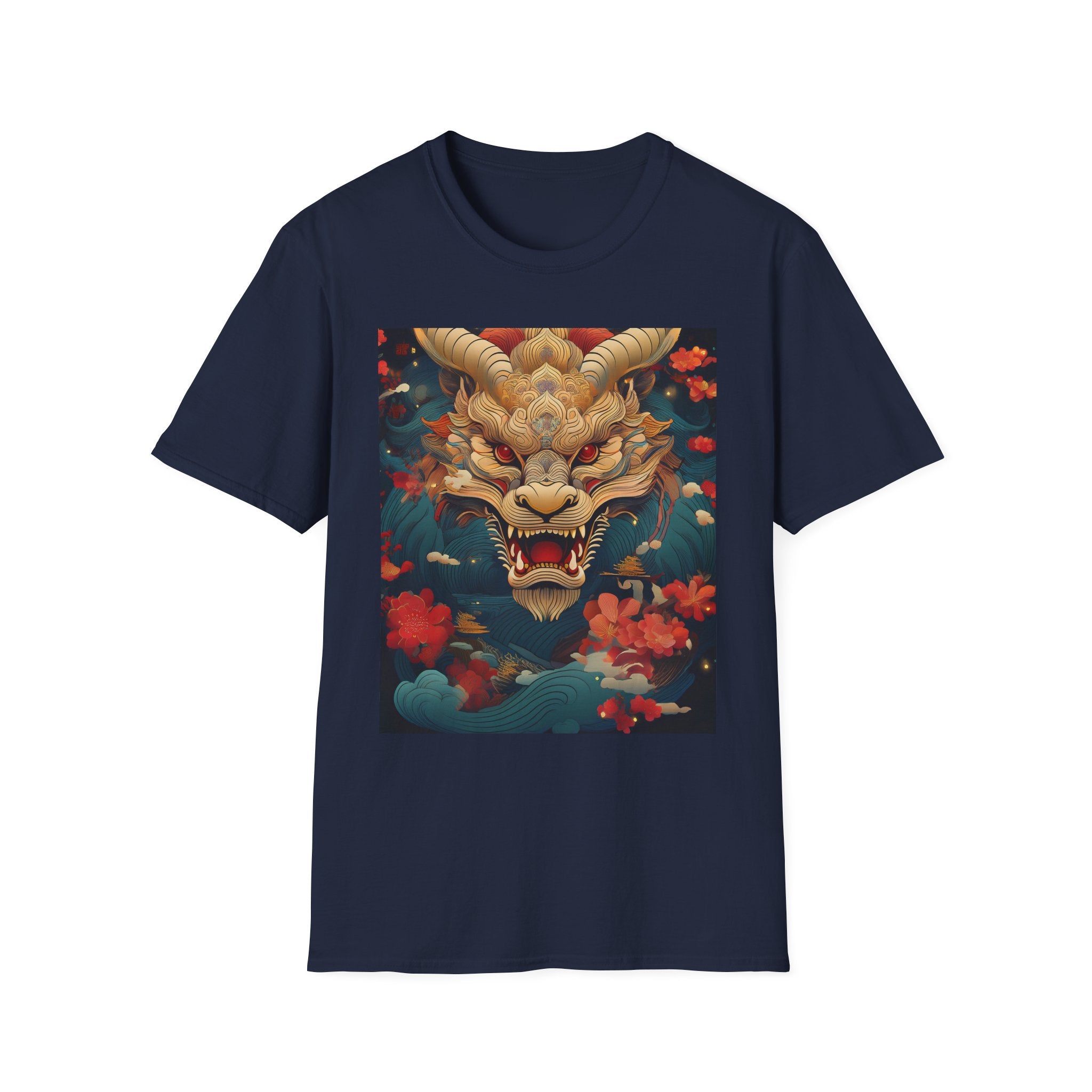 Dragon Mask T-Shirt — Asian Mythic Dragon Art Tee