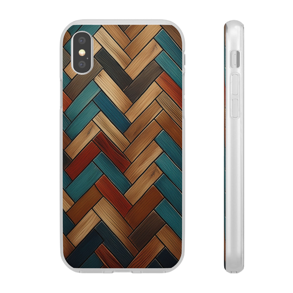 Herringbone Wood Pattern Flexi Phone Case