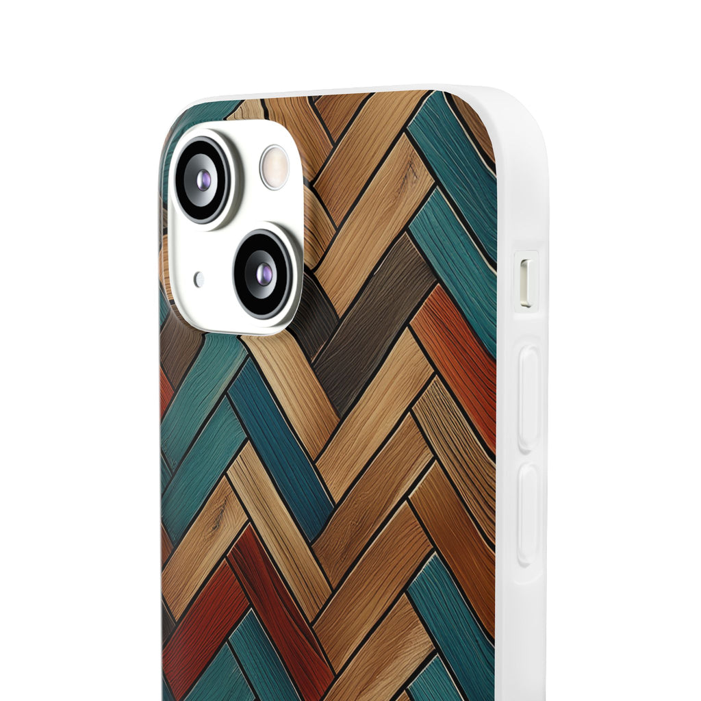 Herringbone Wood Pattern Flexi Phone Case
