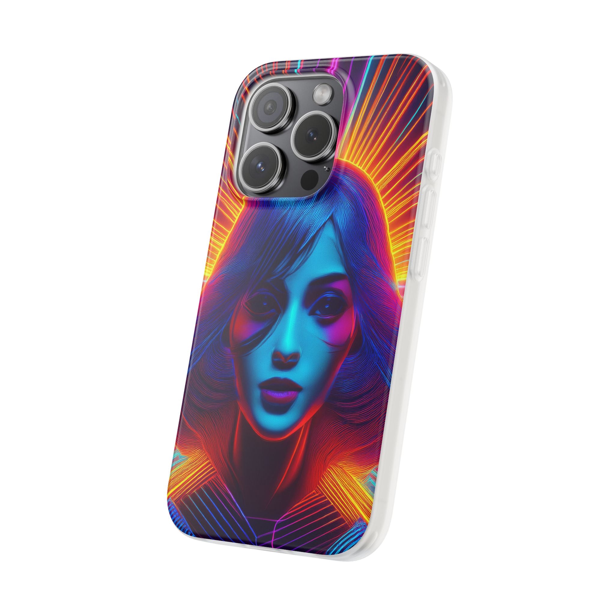 Phone Case — Neon Retro Portrait Mandala