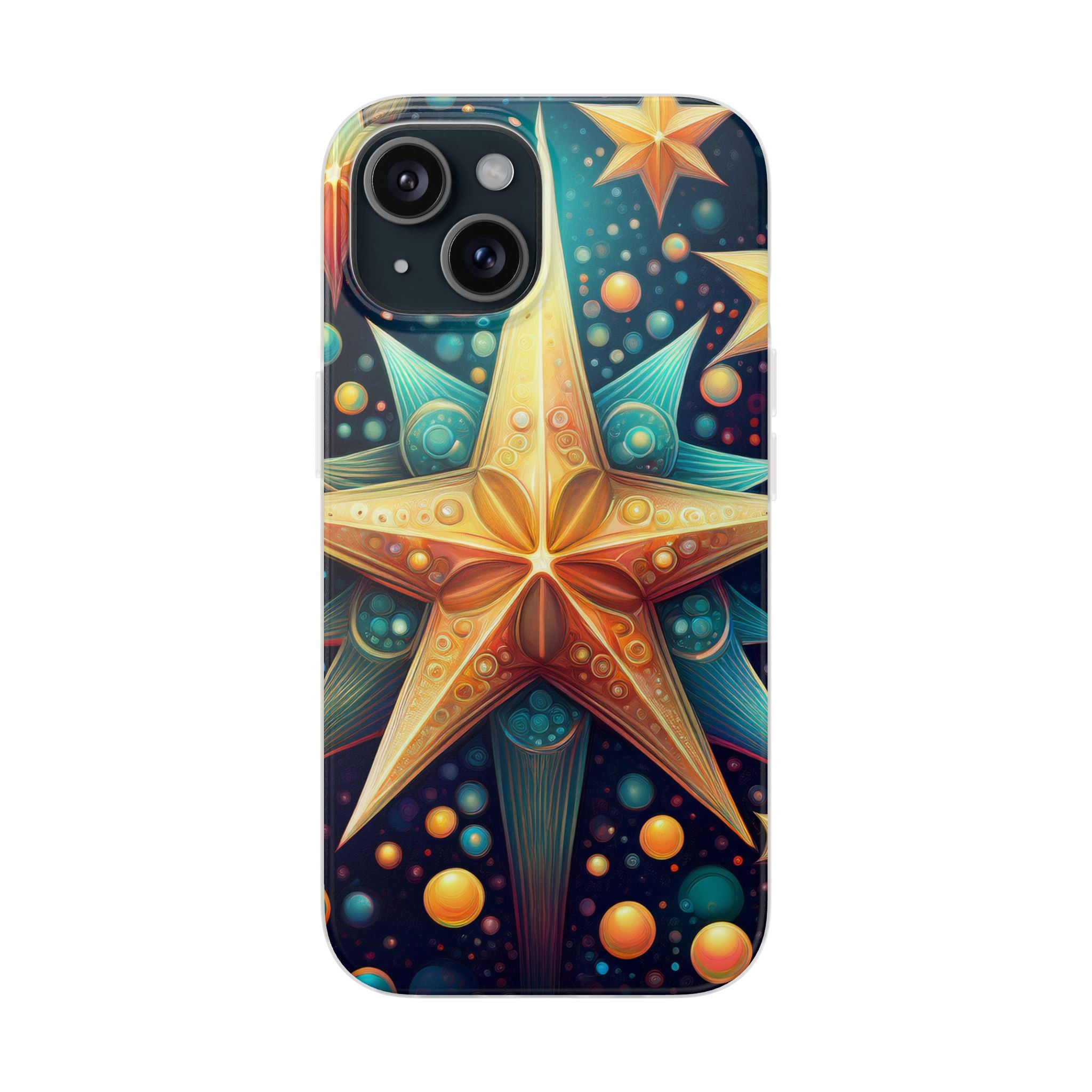 Starburst Galaxy Phone Case — Colorful Cosmic Star Design Flexible Case