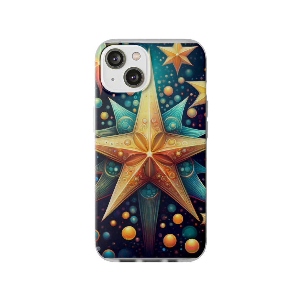Starburst Galaxy Phone Case — Colorful Cosmic Star Design Flexible Case