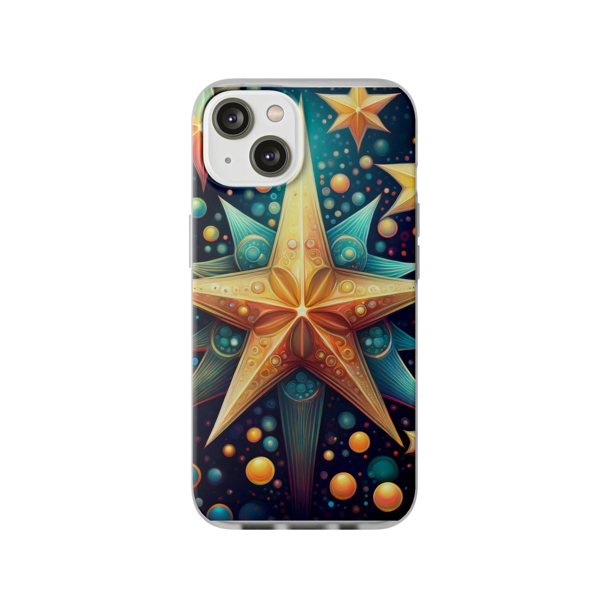 Starburst Galaxy Phone Case — Colorful Cosmic Star Design Flexible Case