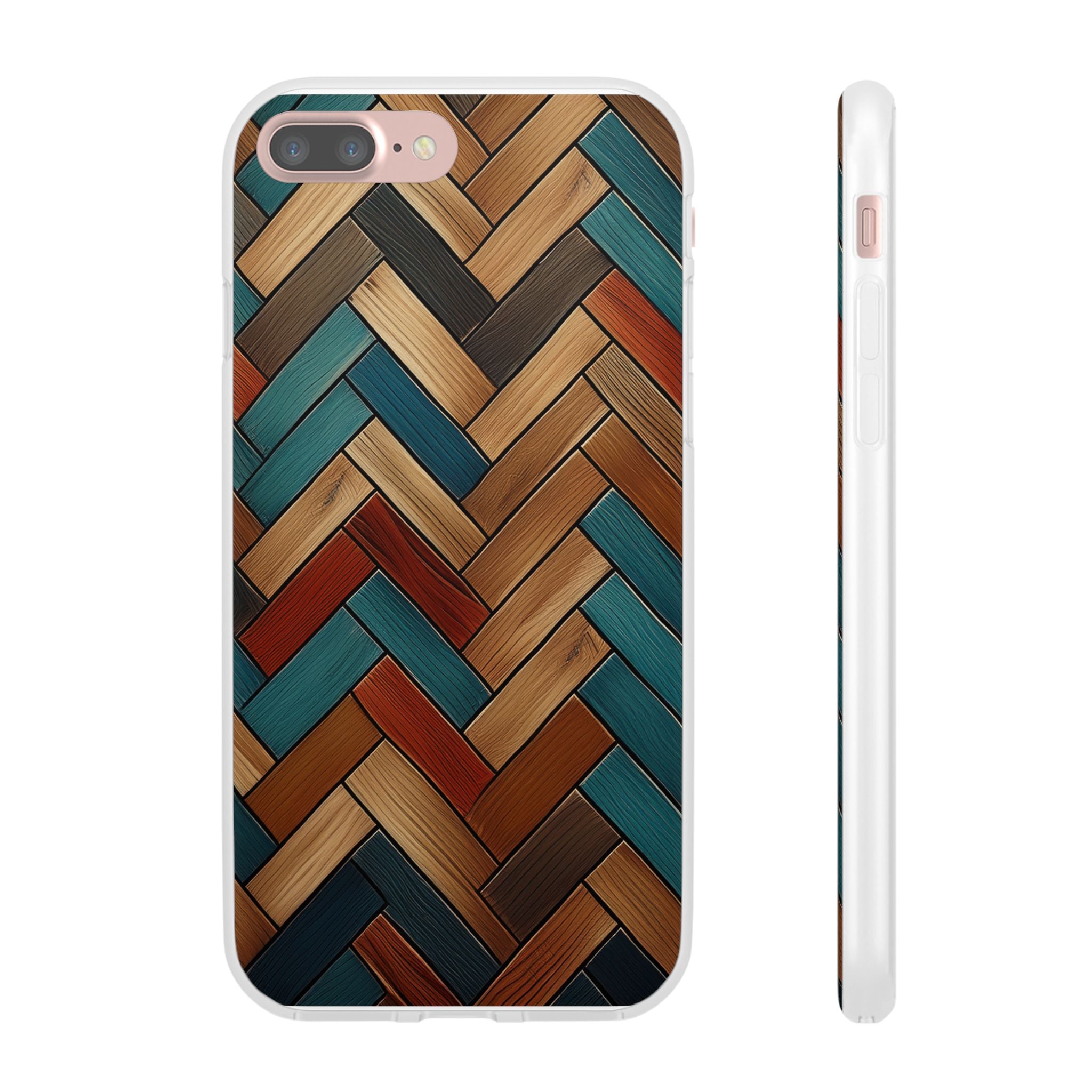 Herringbone Wood Pattern Flexi Phone Case