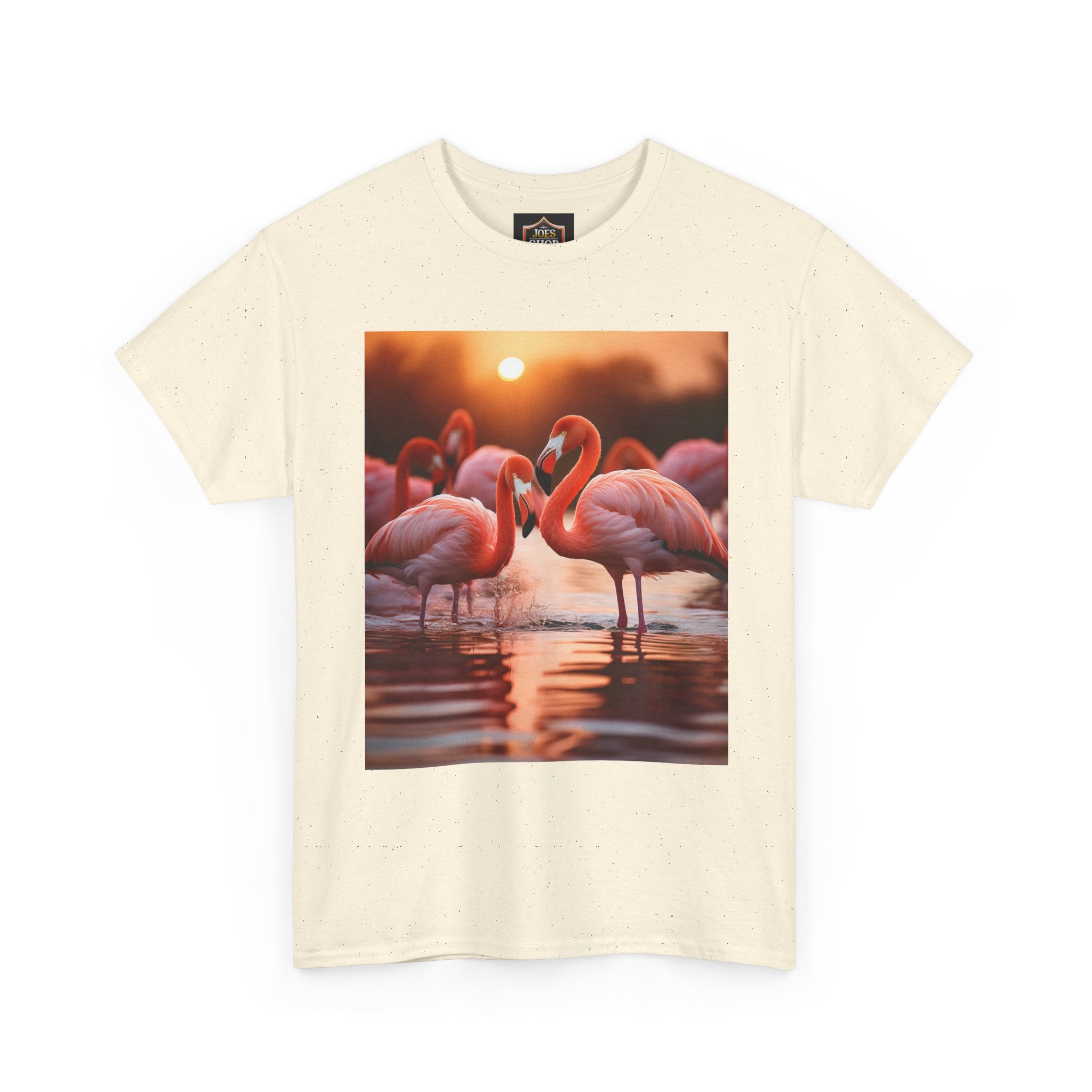 Flamingo Sunset T-Shirt — Tropical Flamingo Graphic Tee