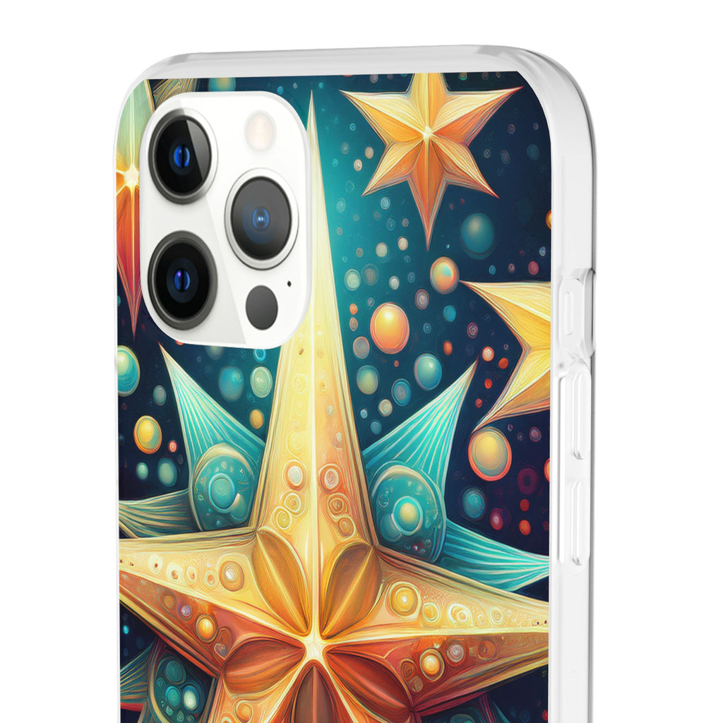 Starburst Galaxy Phone Case — Colorful Cosmic Star Design Flexible Case