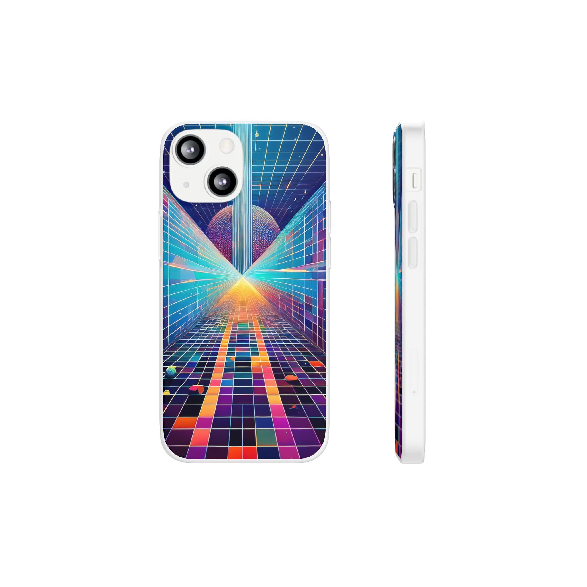 Retro Wave Phone Case — Neon Grid Sci‑Fi iPhone Cover