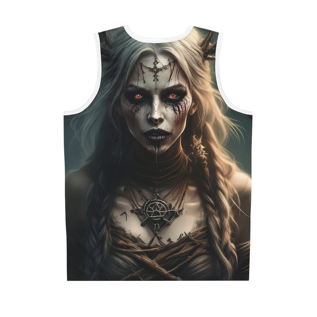 Witch Queen Basketball Jersey — Dark Occult All-Over Print
