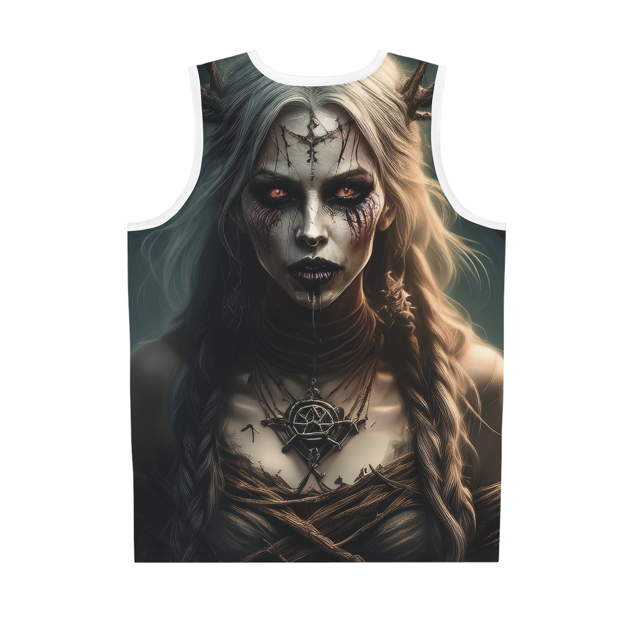 Witch Queen Basketball Jersey — Dark Occult All-Over Print