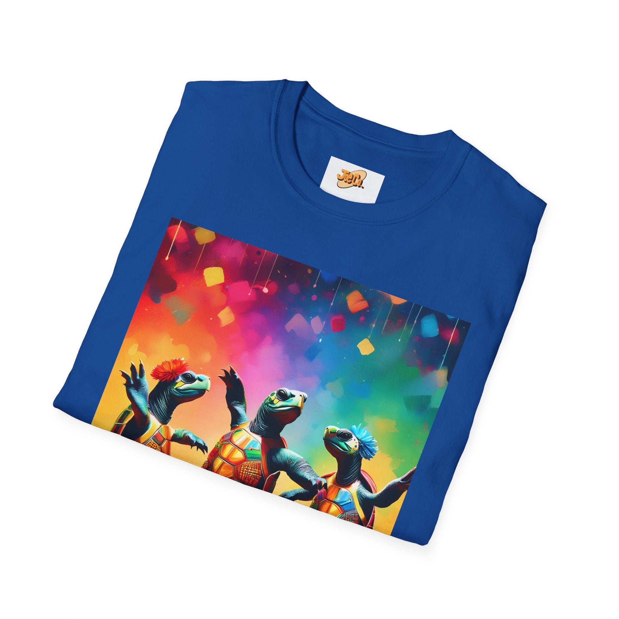 Dancing Turtles Graphic T-Shirt — Colorful Party Sea Turtle Tee