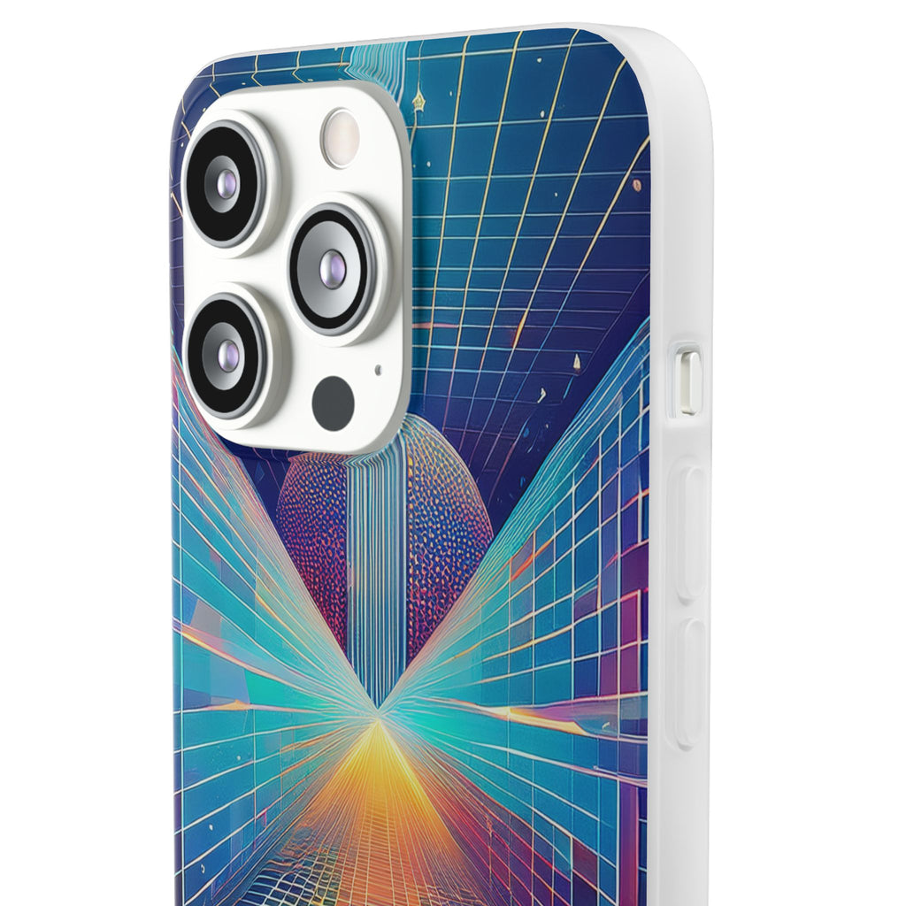 Retro Wave Phone Case — Neon Grid Sci‑Fi iPhone Cover
