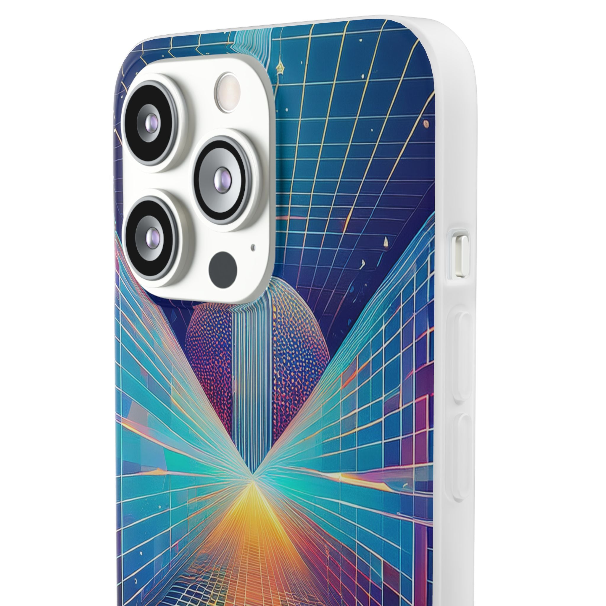 Retro Wave Phone Case — Neon Grid Sci‑Fi iPhone Cover