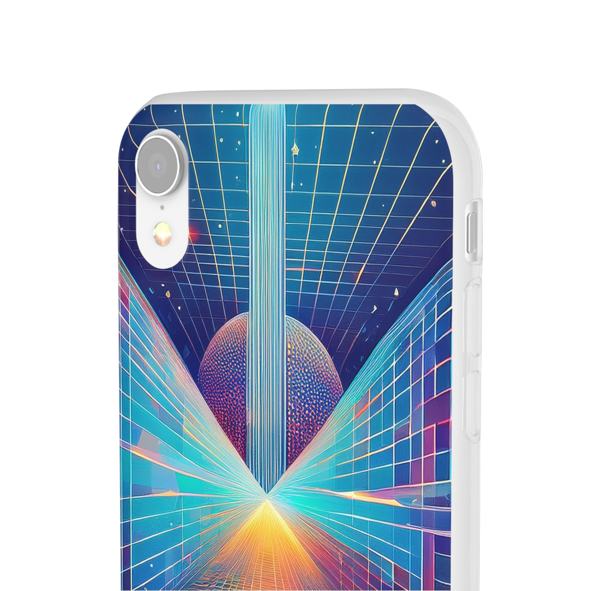 Retro Wave Phone Case — Neon Grid Sci‑Fi iPhone Cover