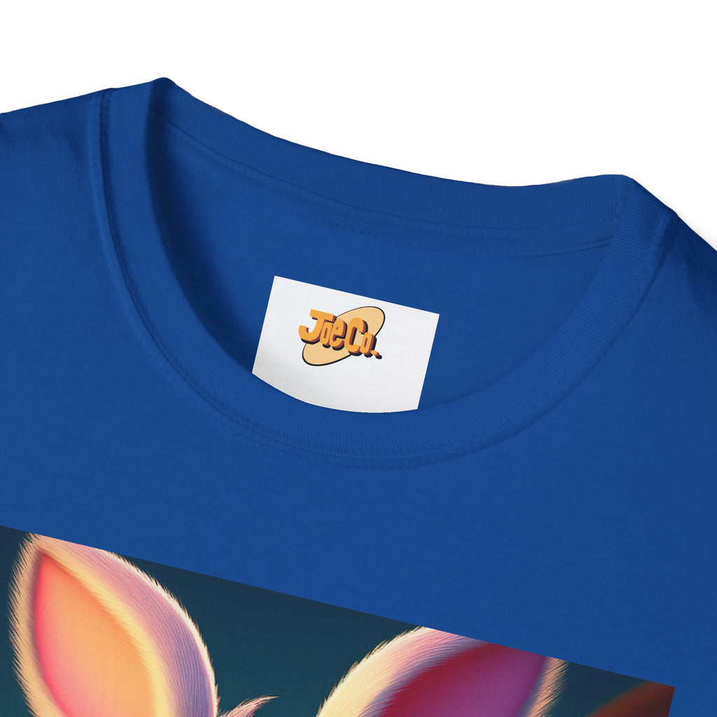 Easter Bunny Kids T-Shirt — Cute Cartoon Rabbit with Colorful Eggs