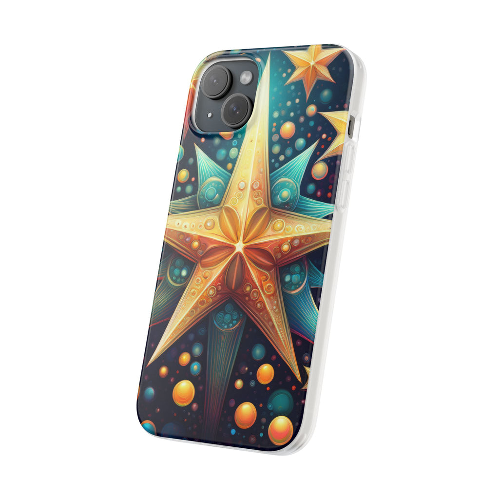 Starburst Galaxy Phone Case — Colorful Cosmic Star Design Flexible Case