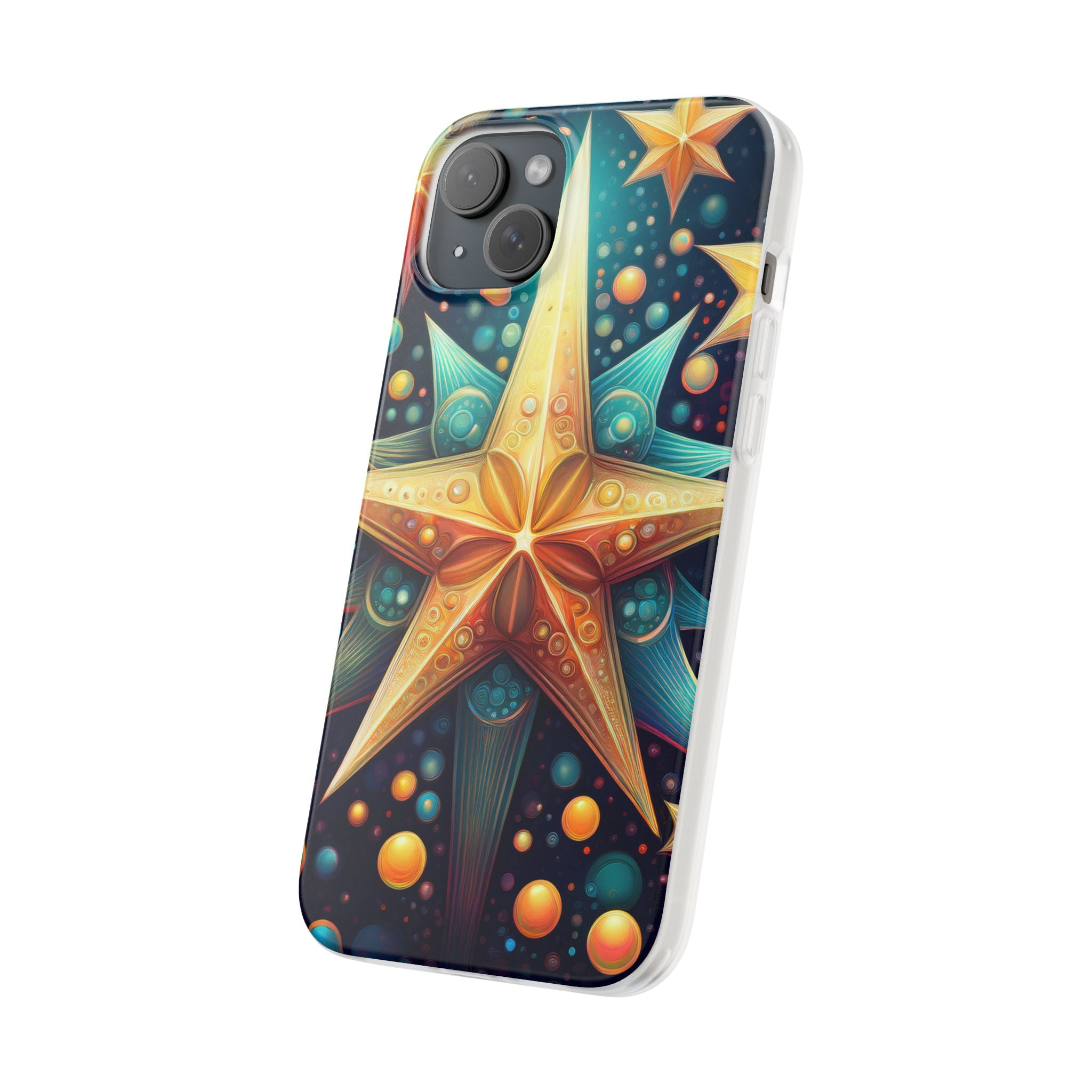 Starburst Galaxy Phone Case — Colorful Cosmic Star Design Flexible Case