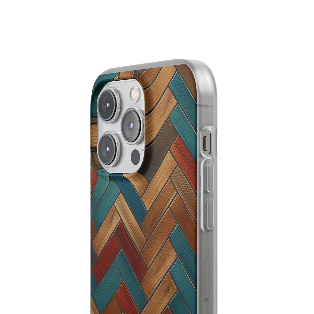 Herringbone Wood Pattern Flexi Phone Case