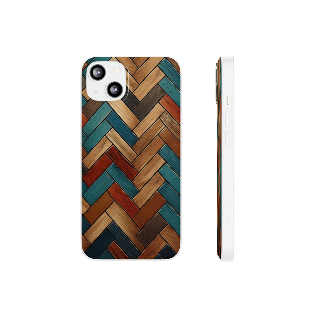 Herringbone Wood Pattern Flexi Phone Case
