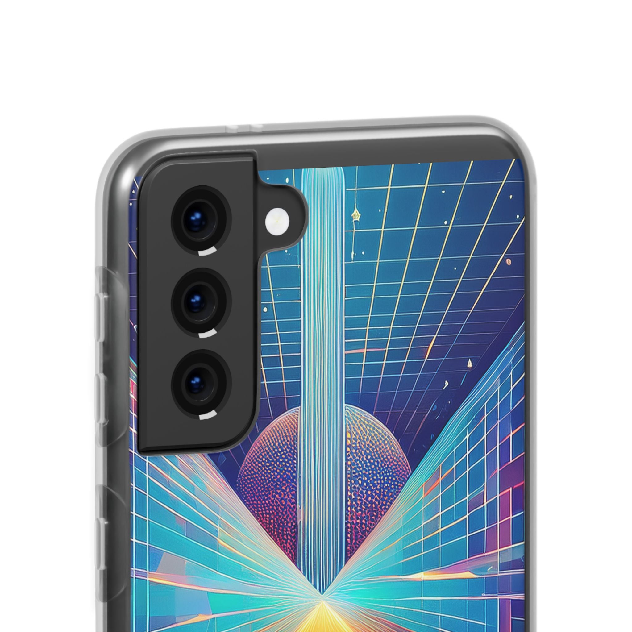 Retro Wave Phone Case — Neon Grid Sci‑Fi iPhone Cover