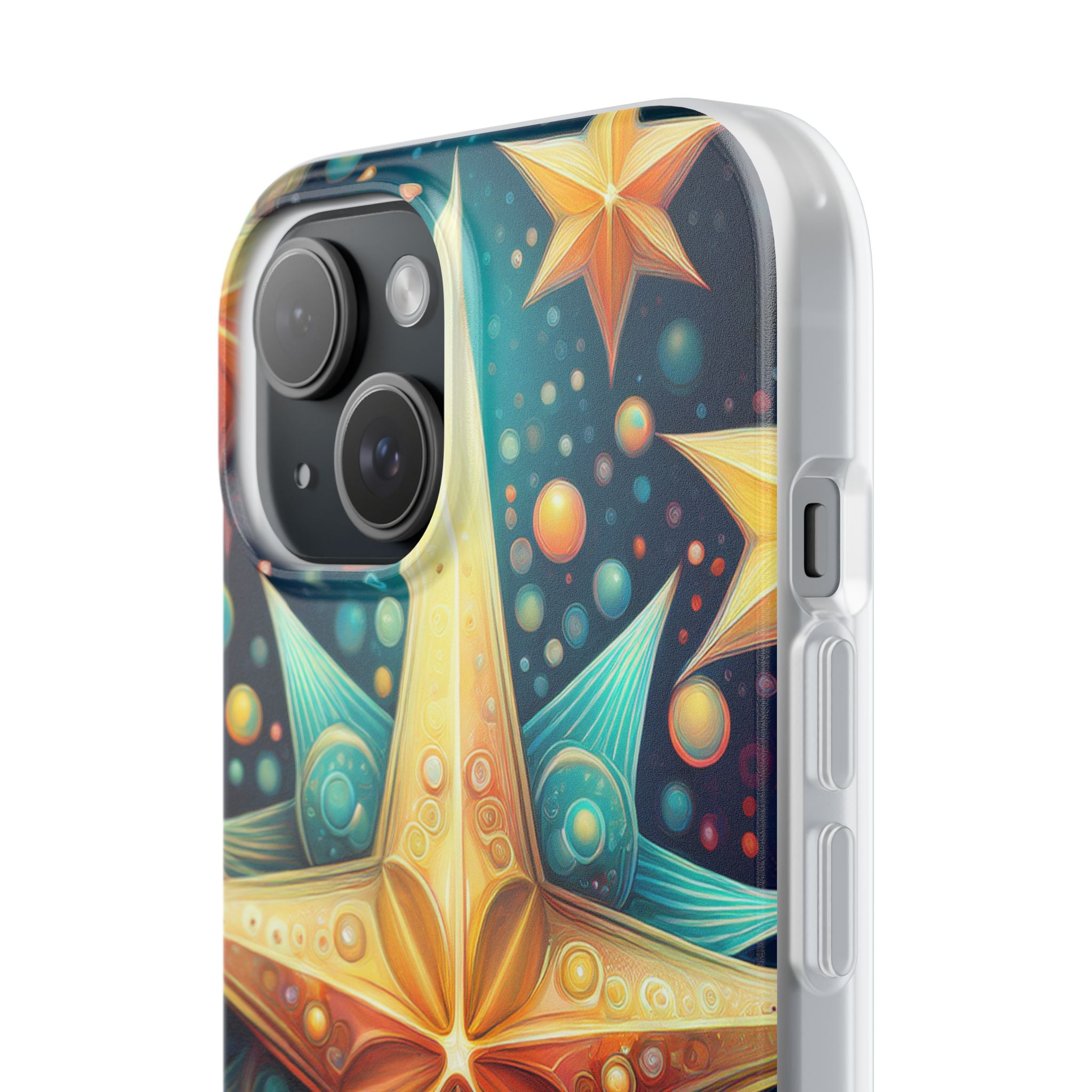 Starburst Galaxy Phone Case — Colorful Cosmic Star Design Flexible Case