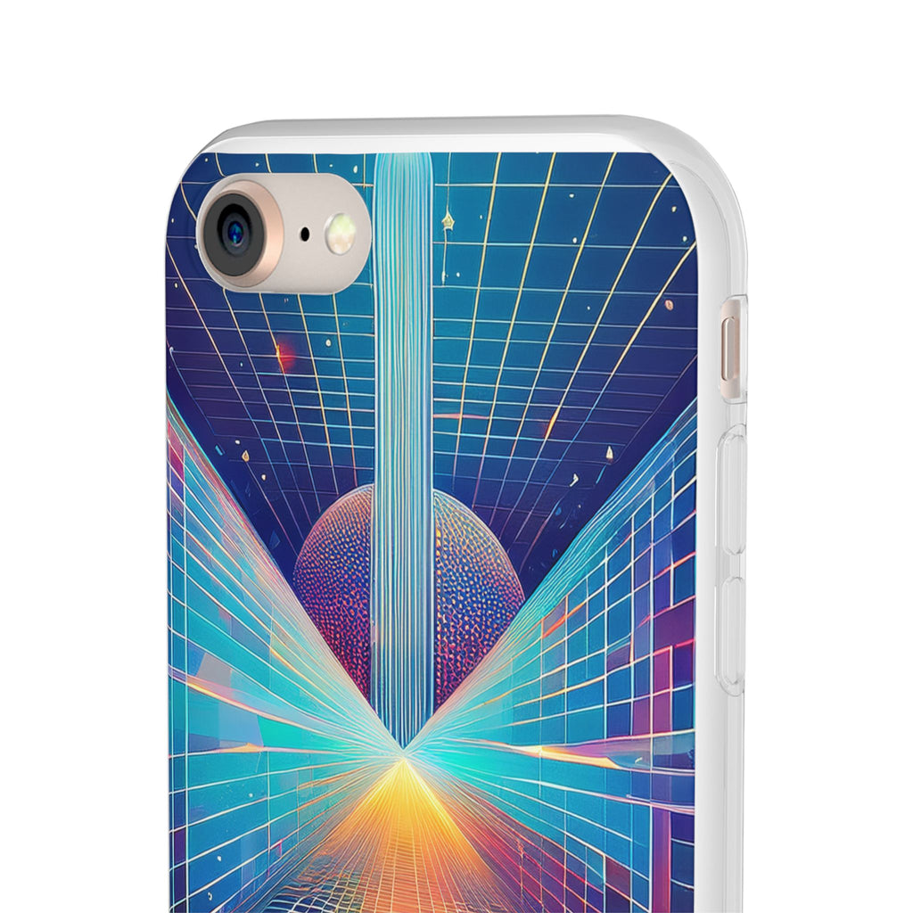 Retro Wave Phone Case — Neon Grid Sci‑Fi iPhone Cover
