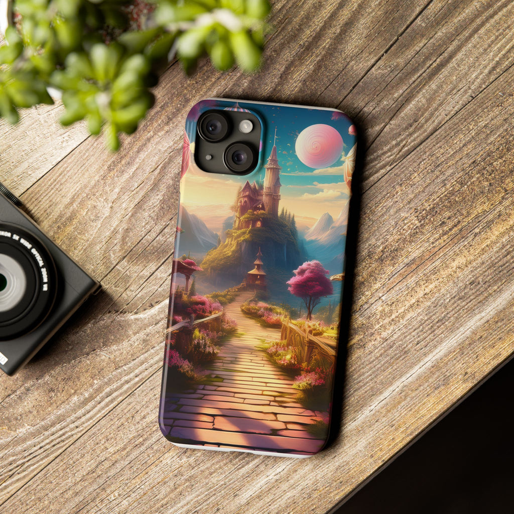Slim Phone Case — Fantasy Castle Path Scenic iPhone Case