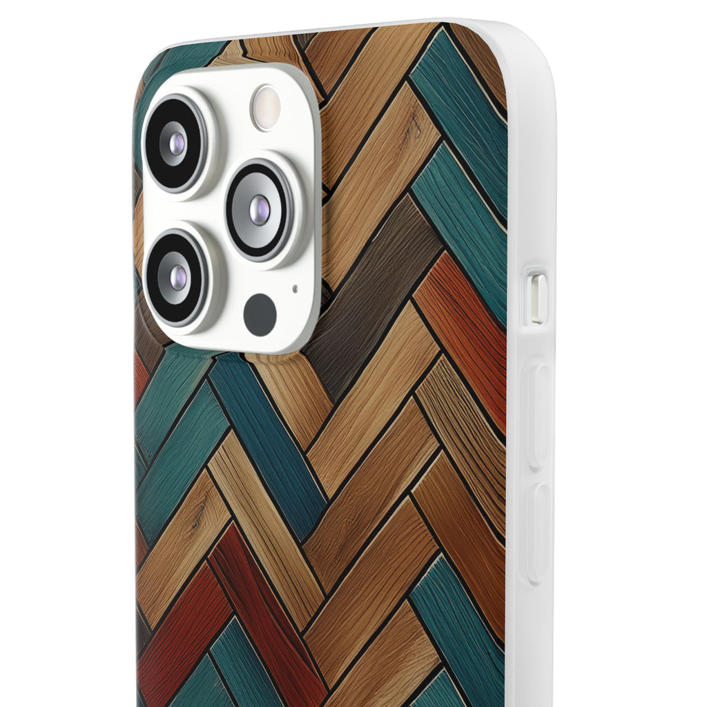 Herringbone Wood Pattern Flexi Phone Case