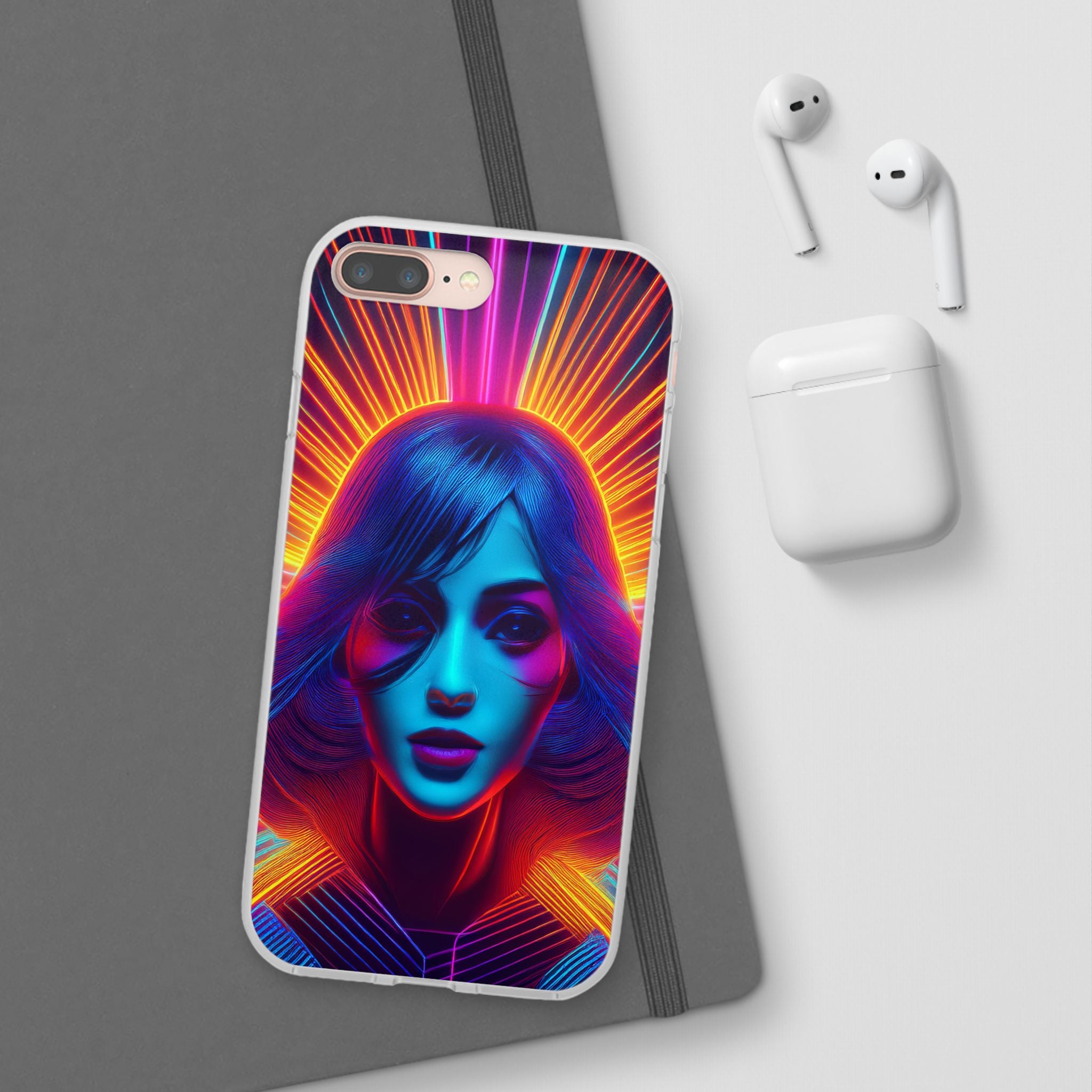 Phone Case — Neon Retro Portrait Mandala