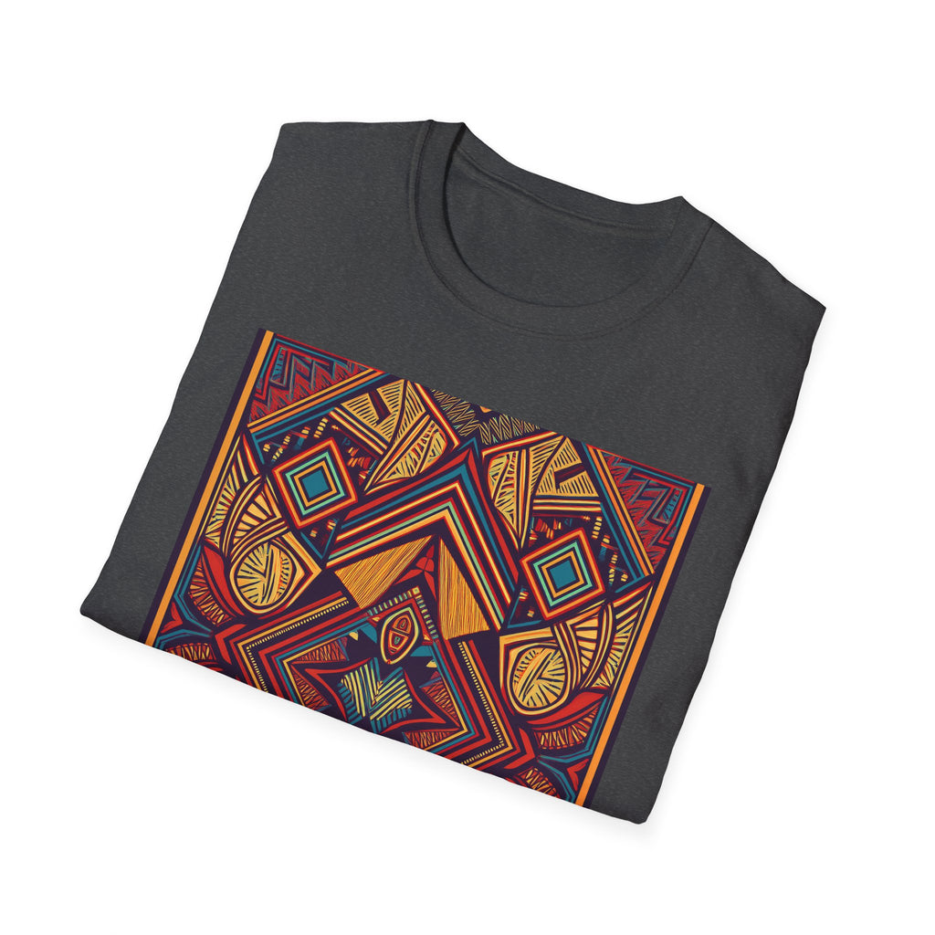 Geometric Tribal Pattern T-Shirt — Boho Vintage Aztec Graphic Tee