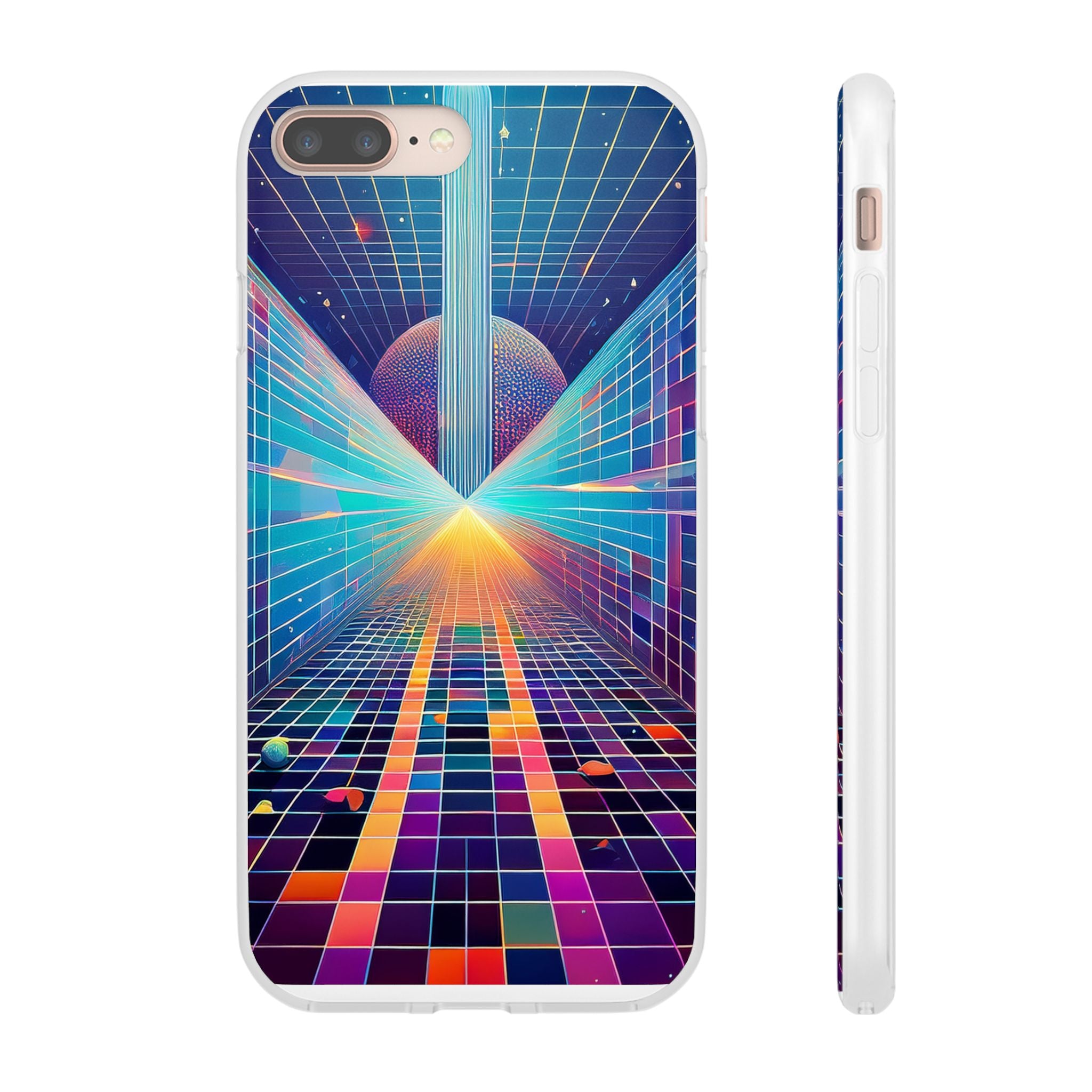 Retro Wave Phone Case — Neon Grid Sci‑Fi iPhone Cover