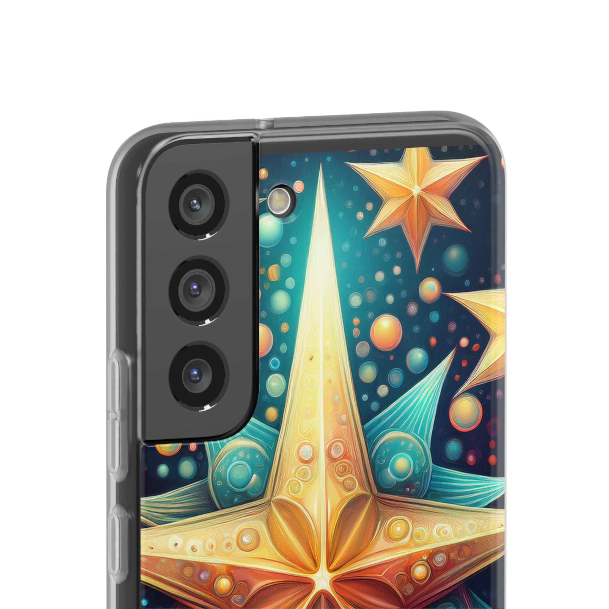 Starburst Galaxy Phone Case — Colorful Cosmic Star Design Flexible Case