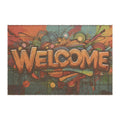 Welcome Graffiti Doormat — Colorful Urban Entryway Mat