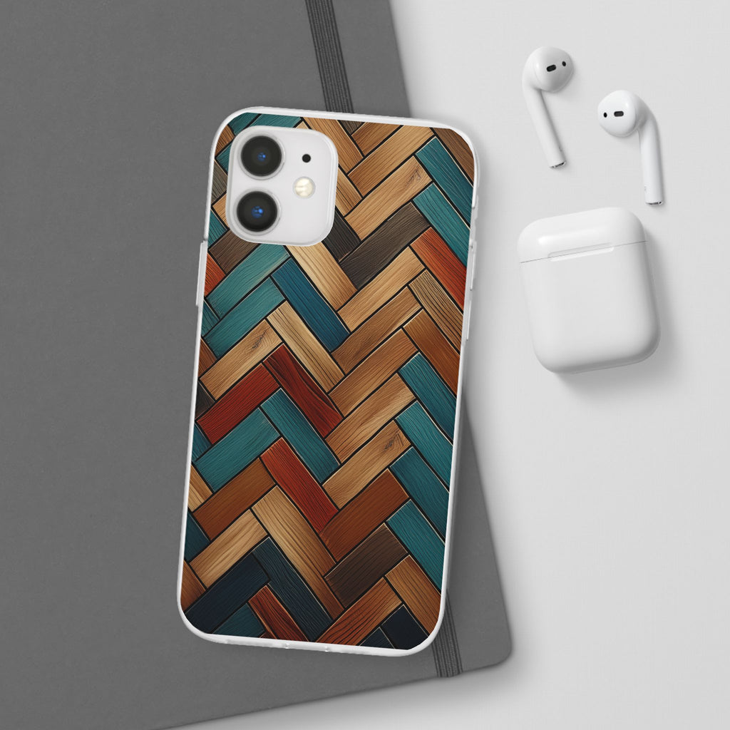 Herringbone Wood Pattern Flexi Phone Case