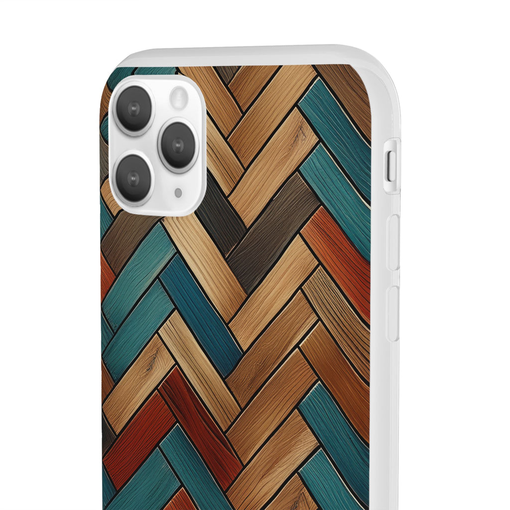 Herringbone Wood Pattern Flexi Phone Case