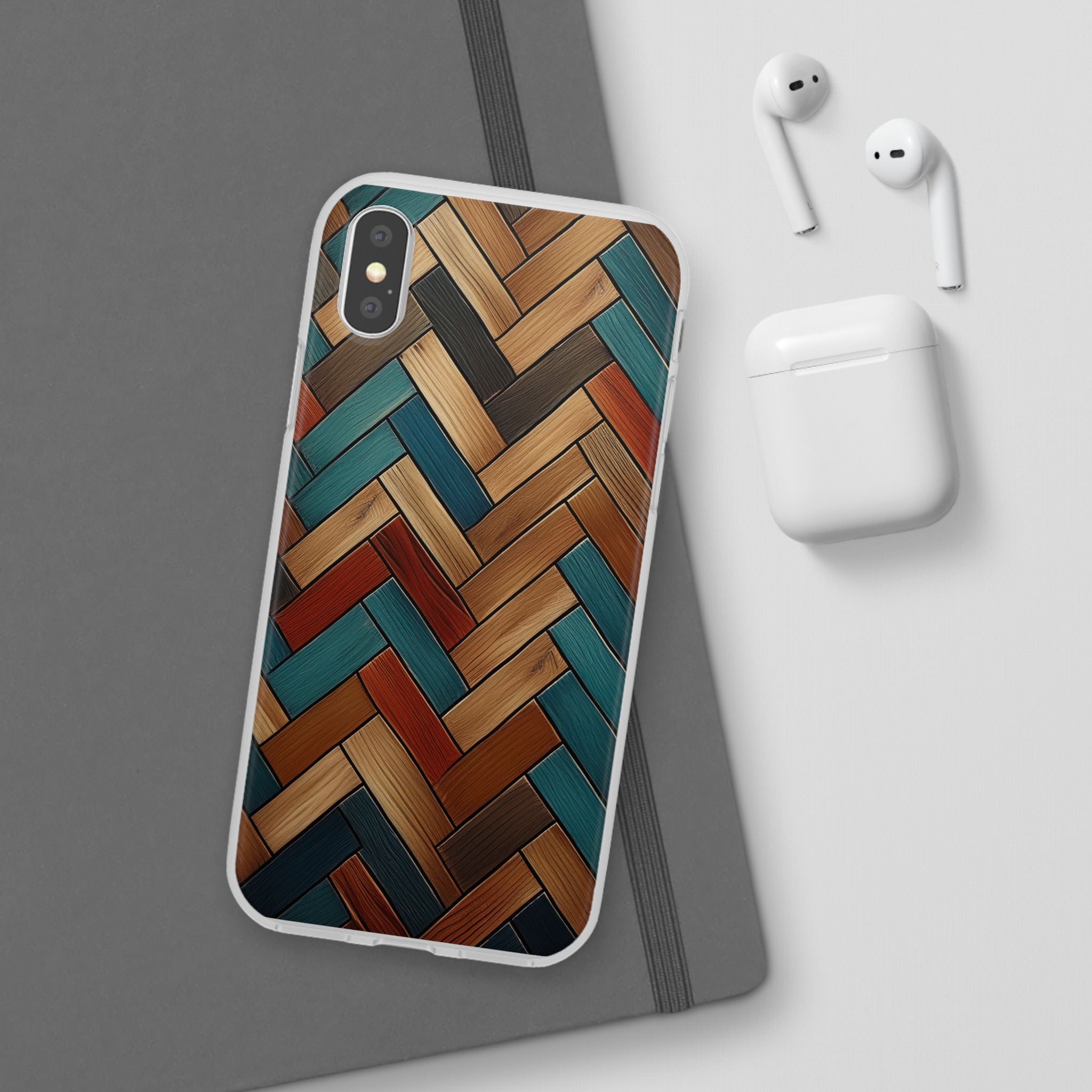 Herringbone Wood Pattern Flexi Phone Case