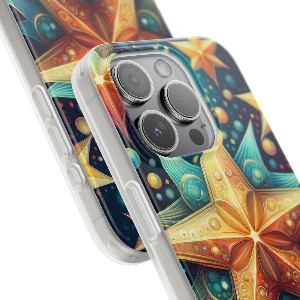 Starburst Galaxy Phone Case — Colorful Cosmic Star Design Flexible Case