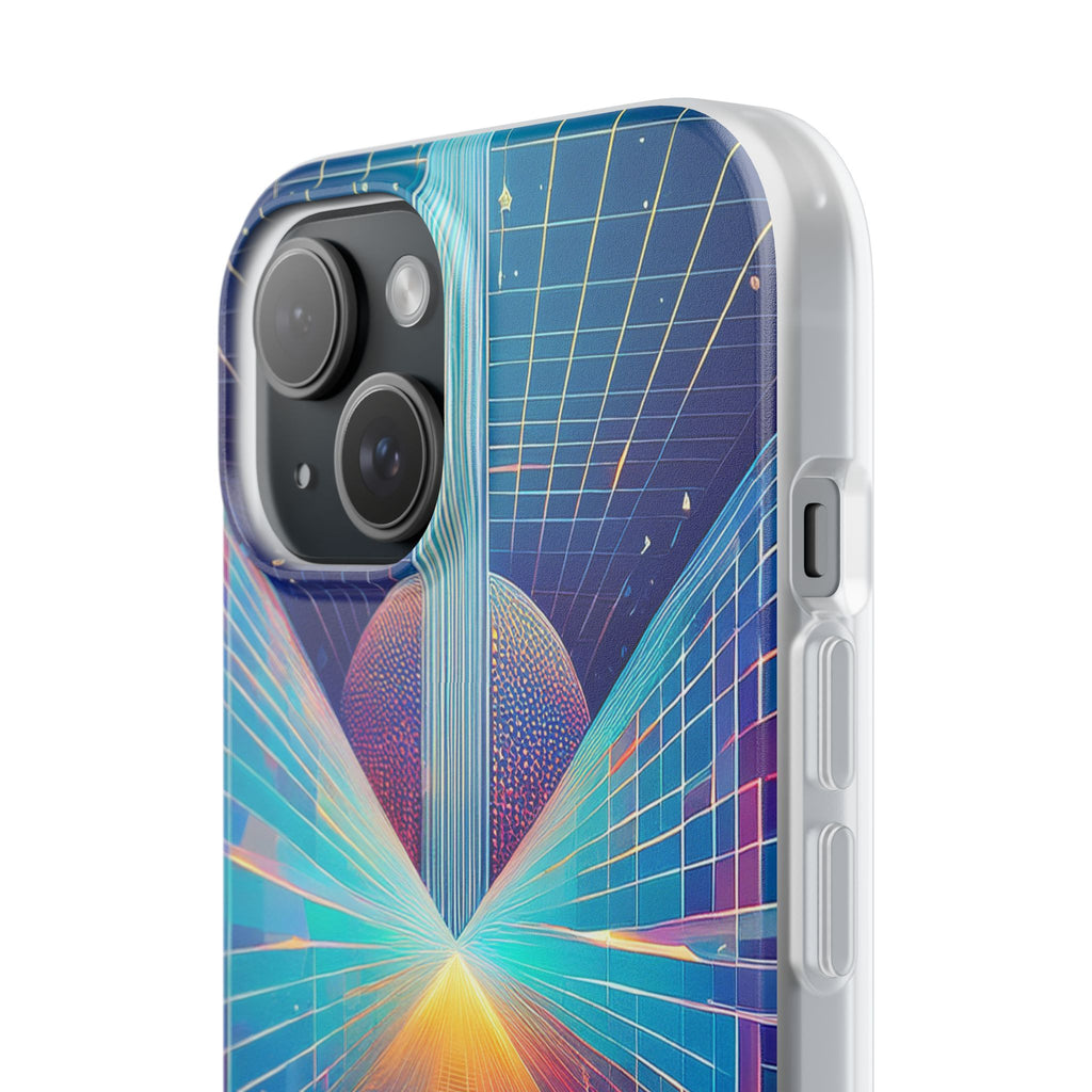 Retro Wave Phone Case — Neon Grid Sci‑Fi iPhone Cover