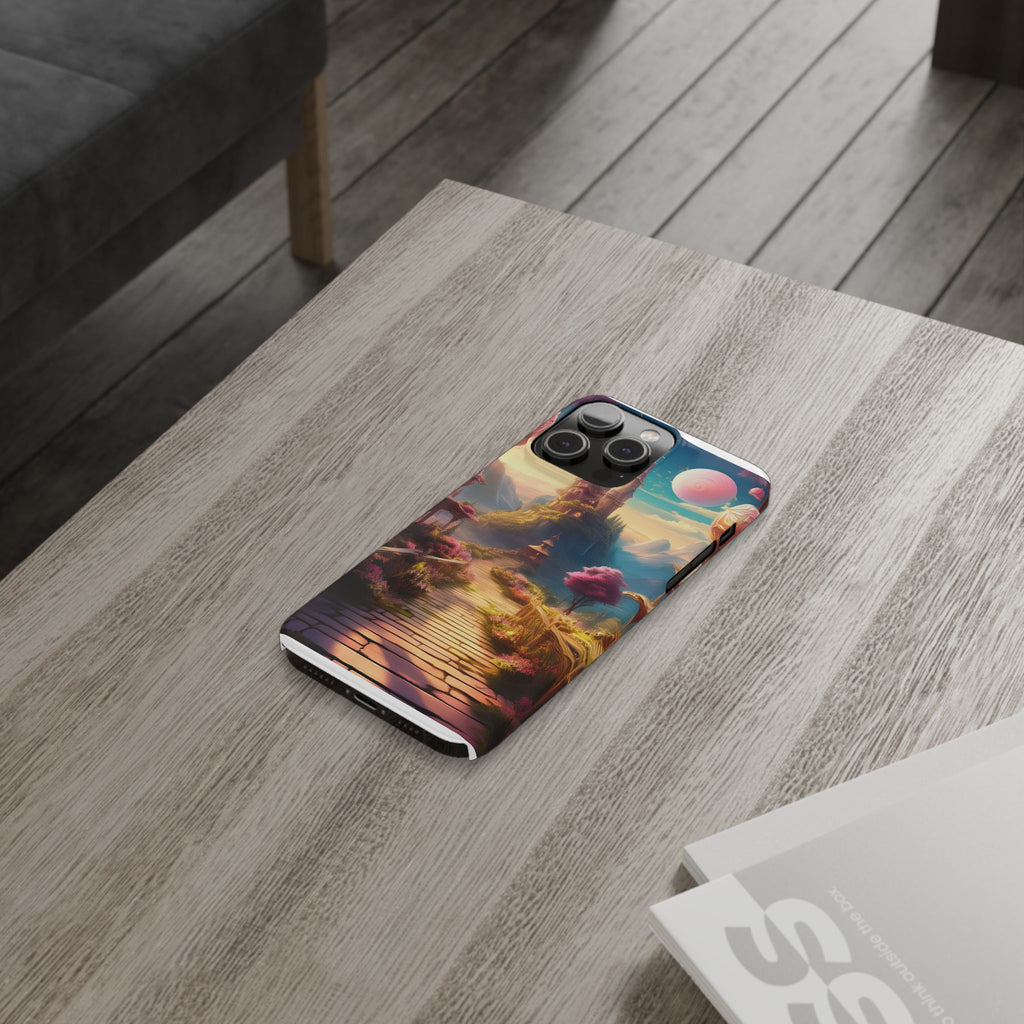 Slim Phone Case — Fantasy Castle Path Scenic iPhone Case