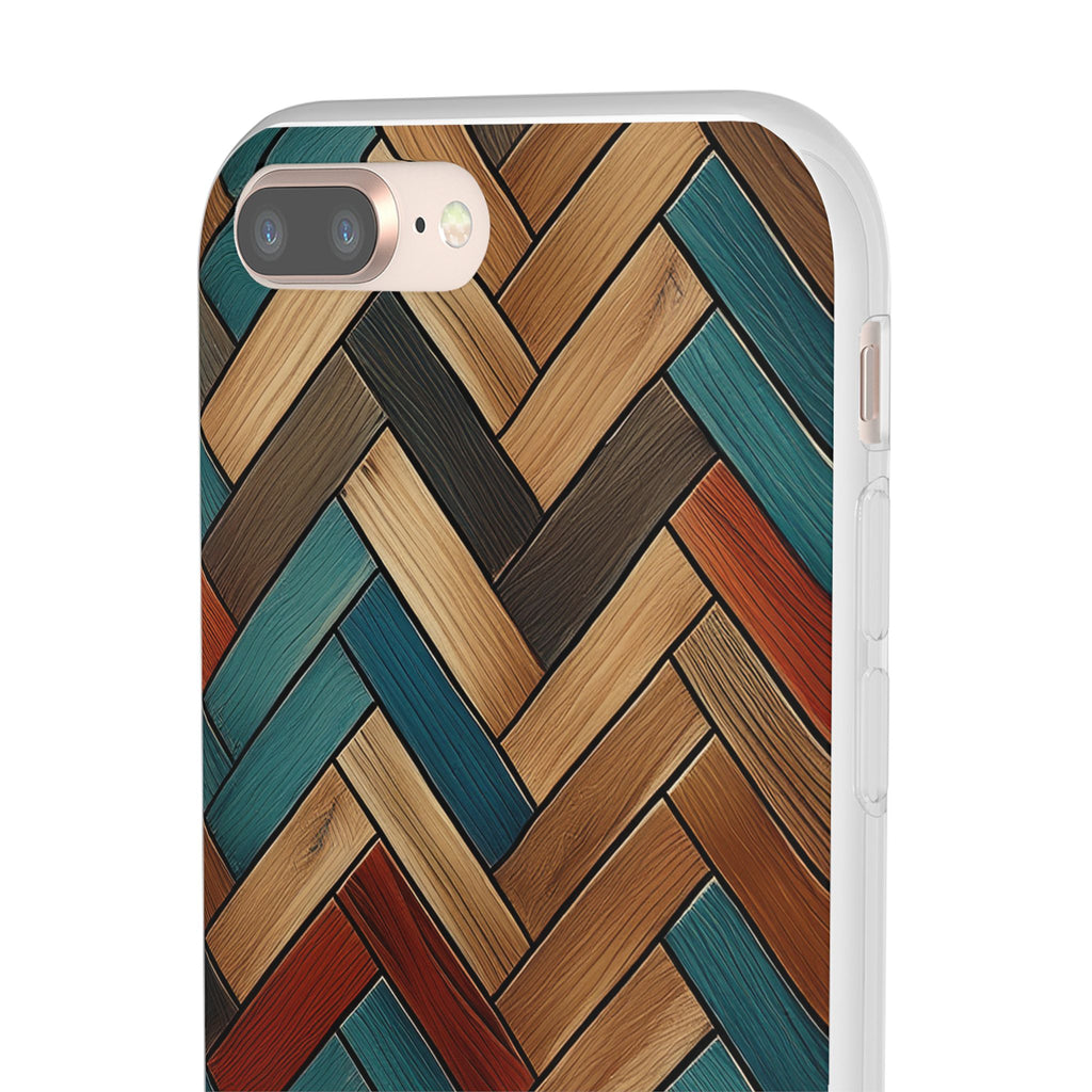 Herringbone Wood Pattern Flexi Phone Case